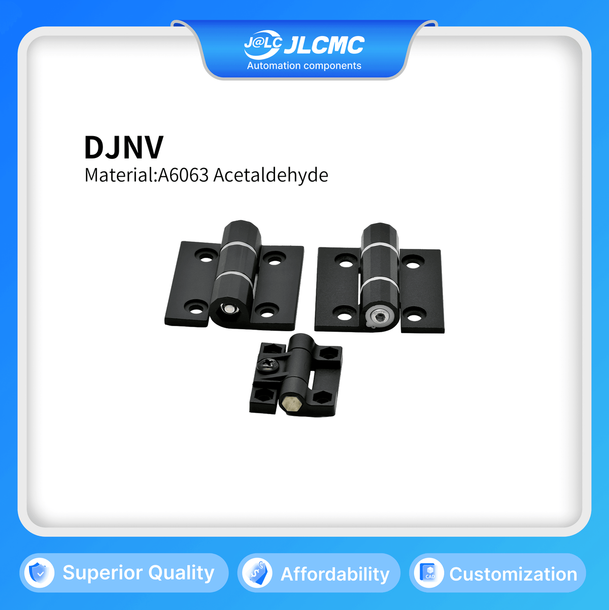 Black/Silver Adjustable Damping 180° Free Positioning Butt Hinge A6063/POM 5960 10N Door Cabinet Hinges Furniture Hardware