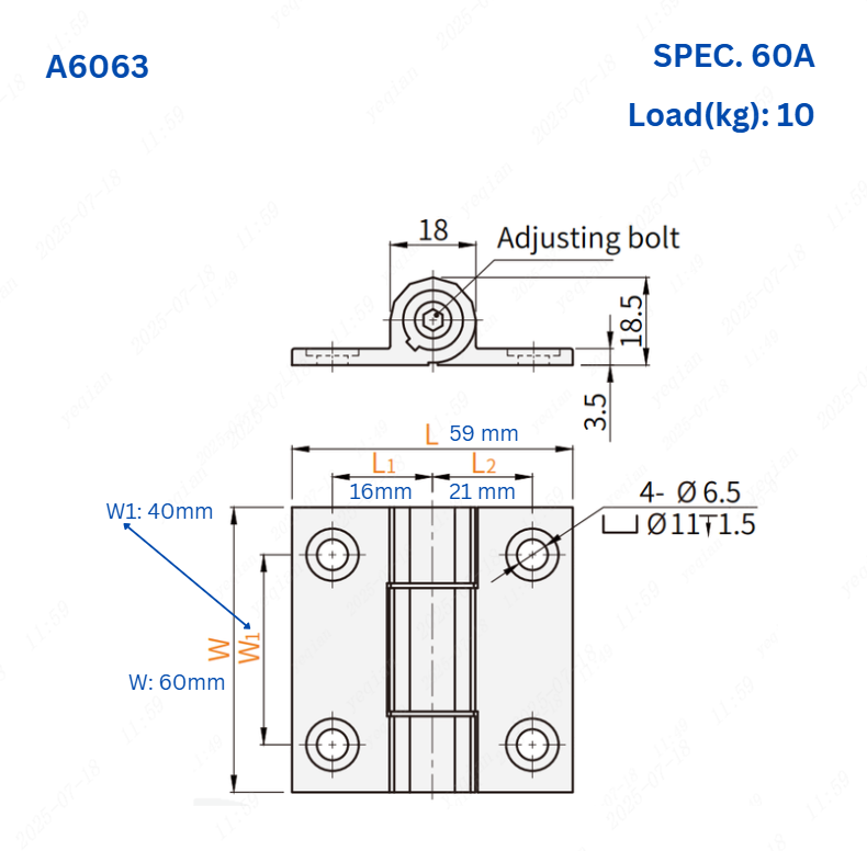 Black/Silver Adjustable Damping 180° Free Positioning Butt Hinge A6063/POM 5960 10N Door Cabinet Hinges Furniture Hardware