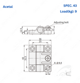 Black/Silver Adjustable Damping 180° Free Positioning Butt Hinge A6063/POM 5960 10N Door Cabinet Hinges Furniture Hardware
