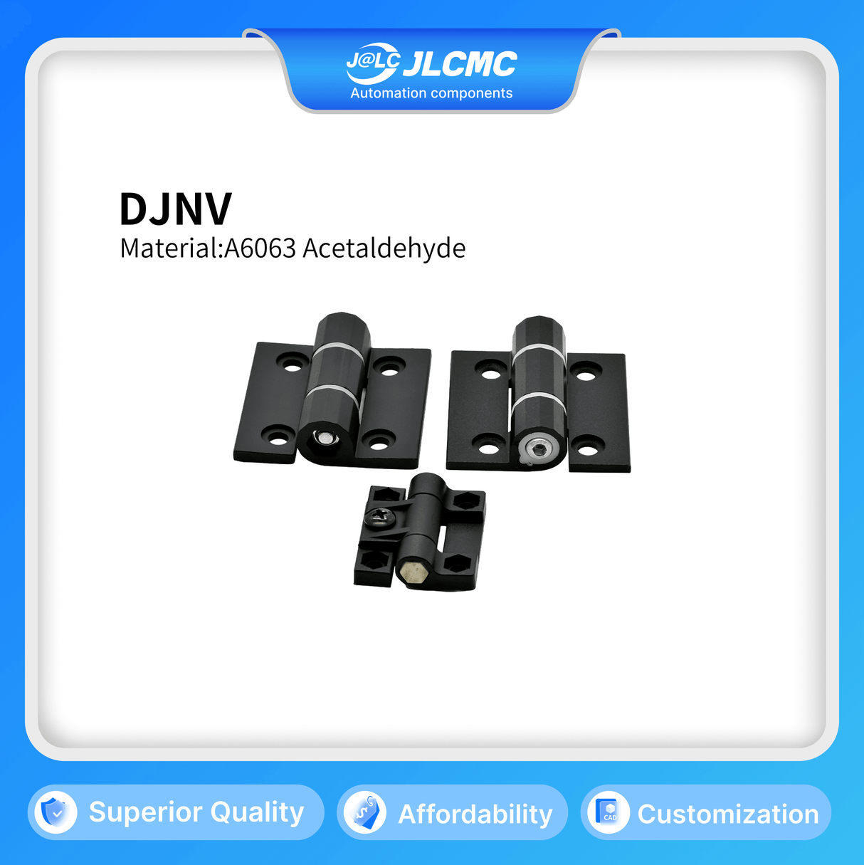 Black/Silver Adjustable Damping 180° Free Positioning Butt Hinge A6063/POM 5960 10N Door Cabinet Hinges Furniture Hardware